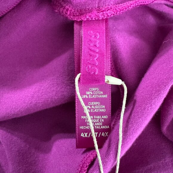 Skims Cotton Blend Jersey Foldover Pants 4X Lollipop Magenta NWT PT-2545 - Picture 7 of 11